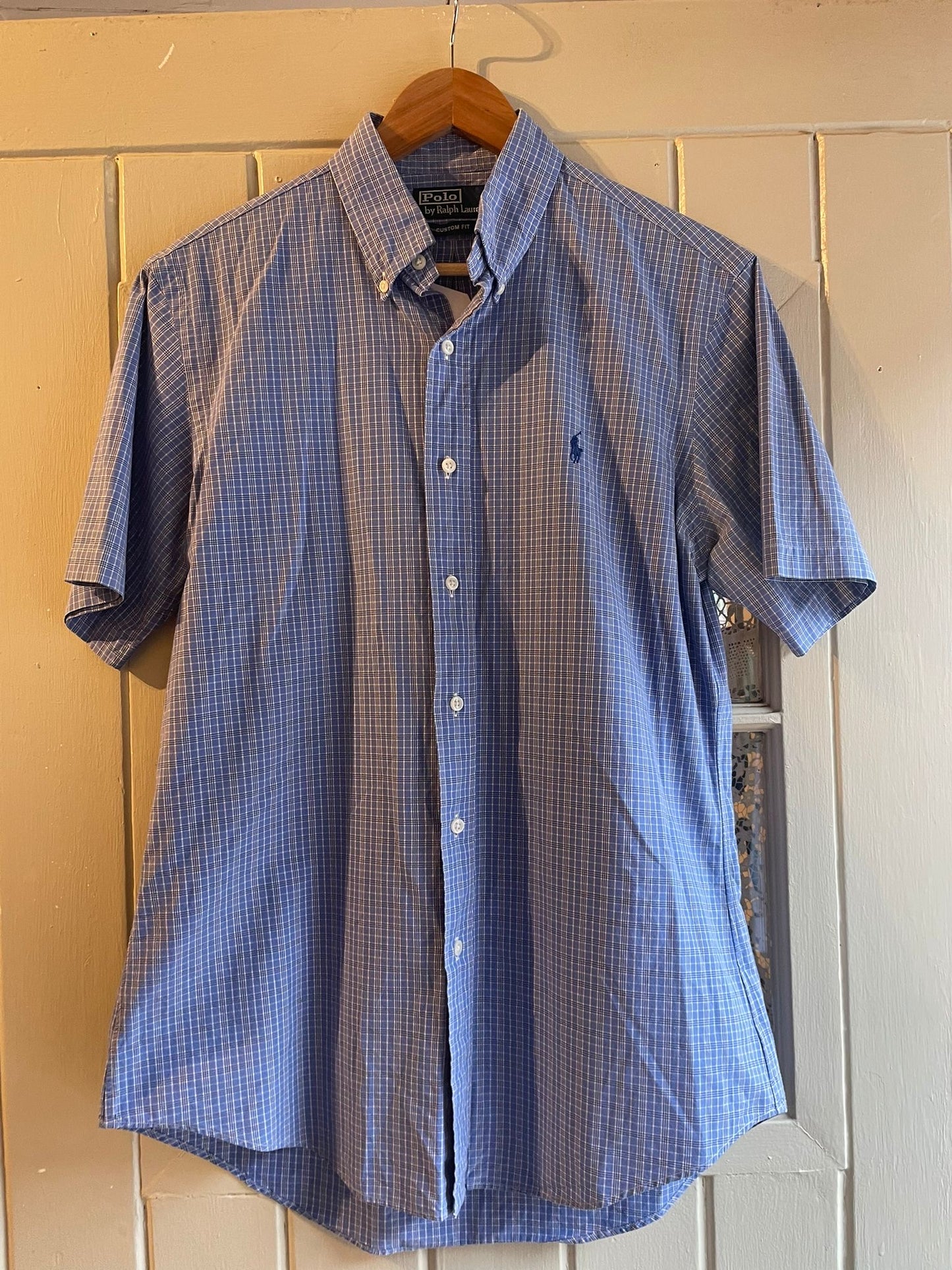1990s Blue Checkered Ralph Lauren Button Shirt