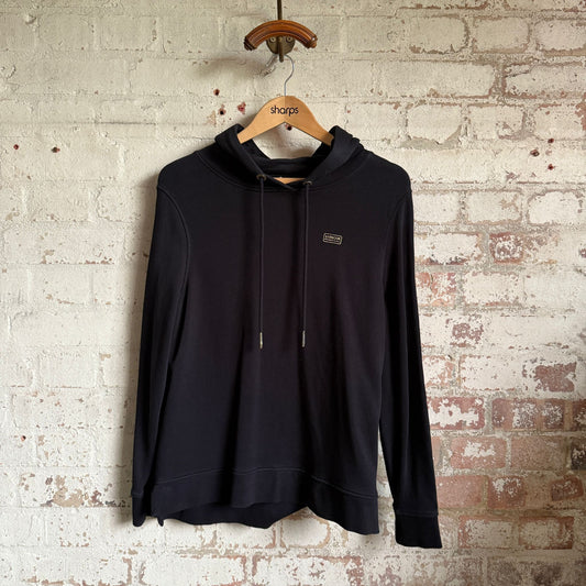 Black Barbour International Hoodie Jumper