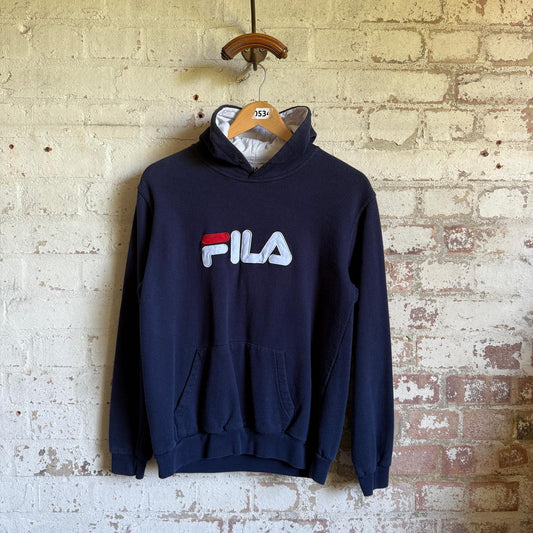 1990s Navy FILA Hoodie Jumper