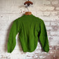 1960s Forest Green British Knitted Cardigan jumper