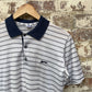1970s White Striped Slazenger Polo Shirt Top