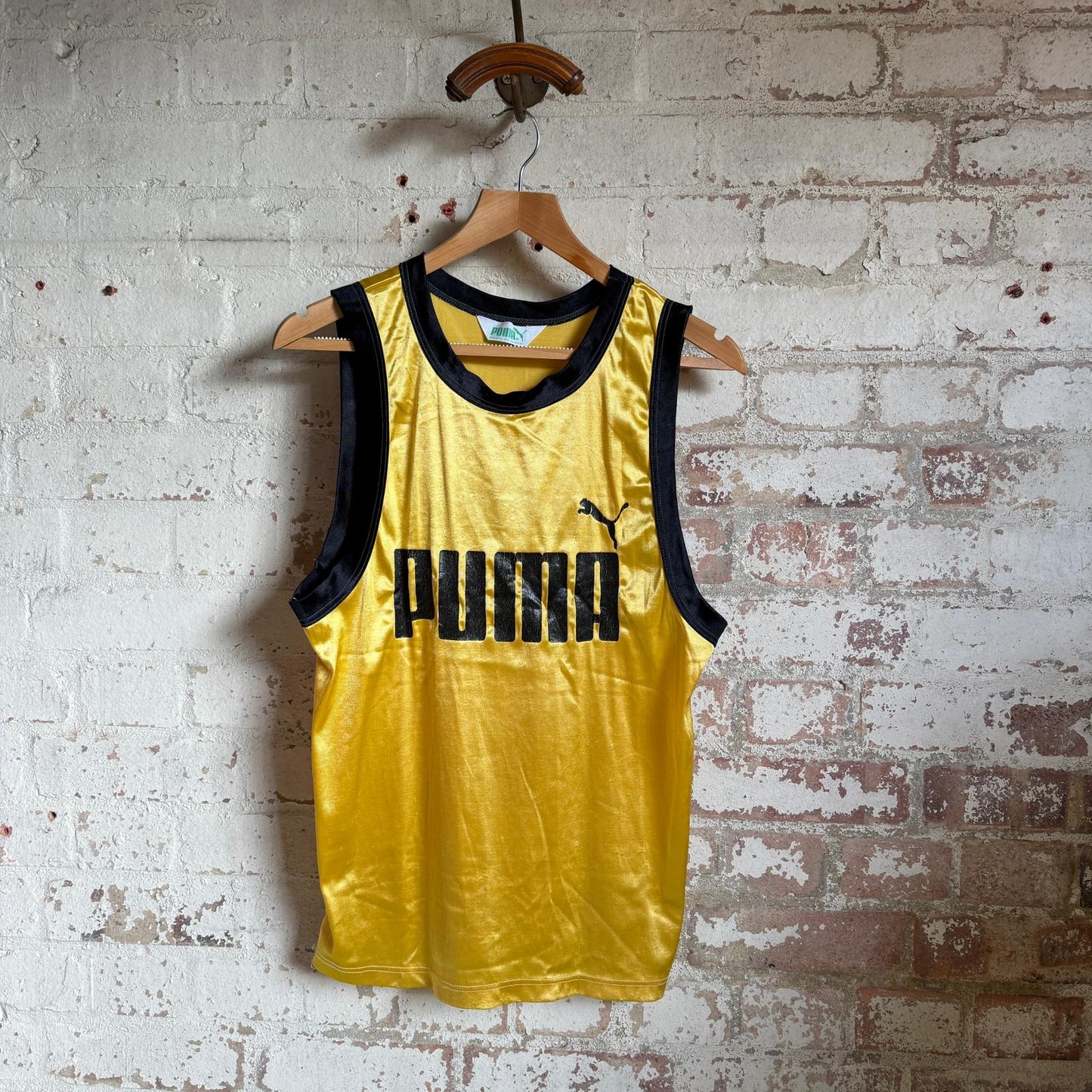 1980s Yellow Graphic PUMA Vest Top