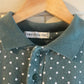 1980s Green Polka Dot Button Sweatshirt Jumper