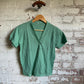1950s Green Knitted Wool Unusual T-Shirt Top