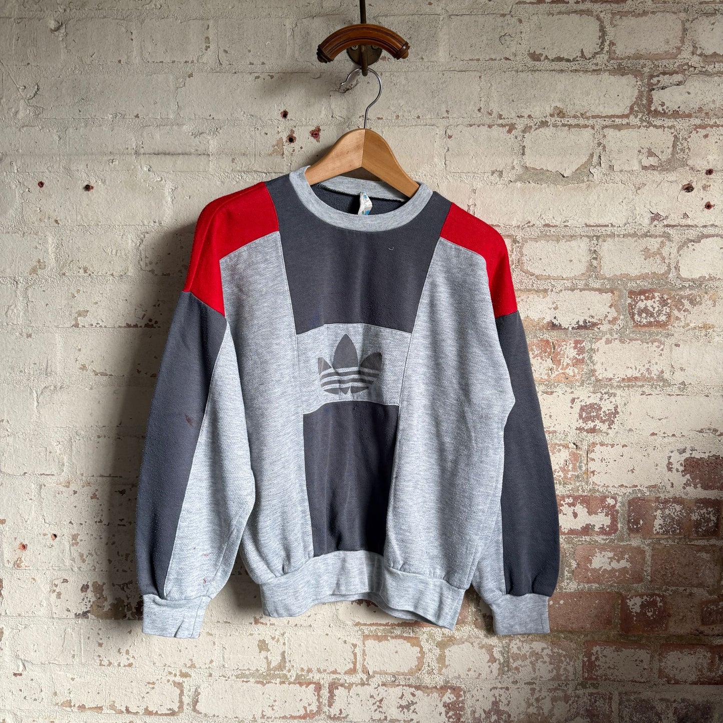 1980s Grey Trefoil Adidas Sweatshirt