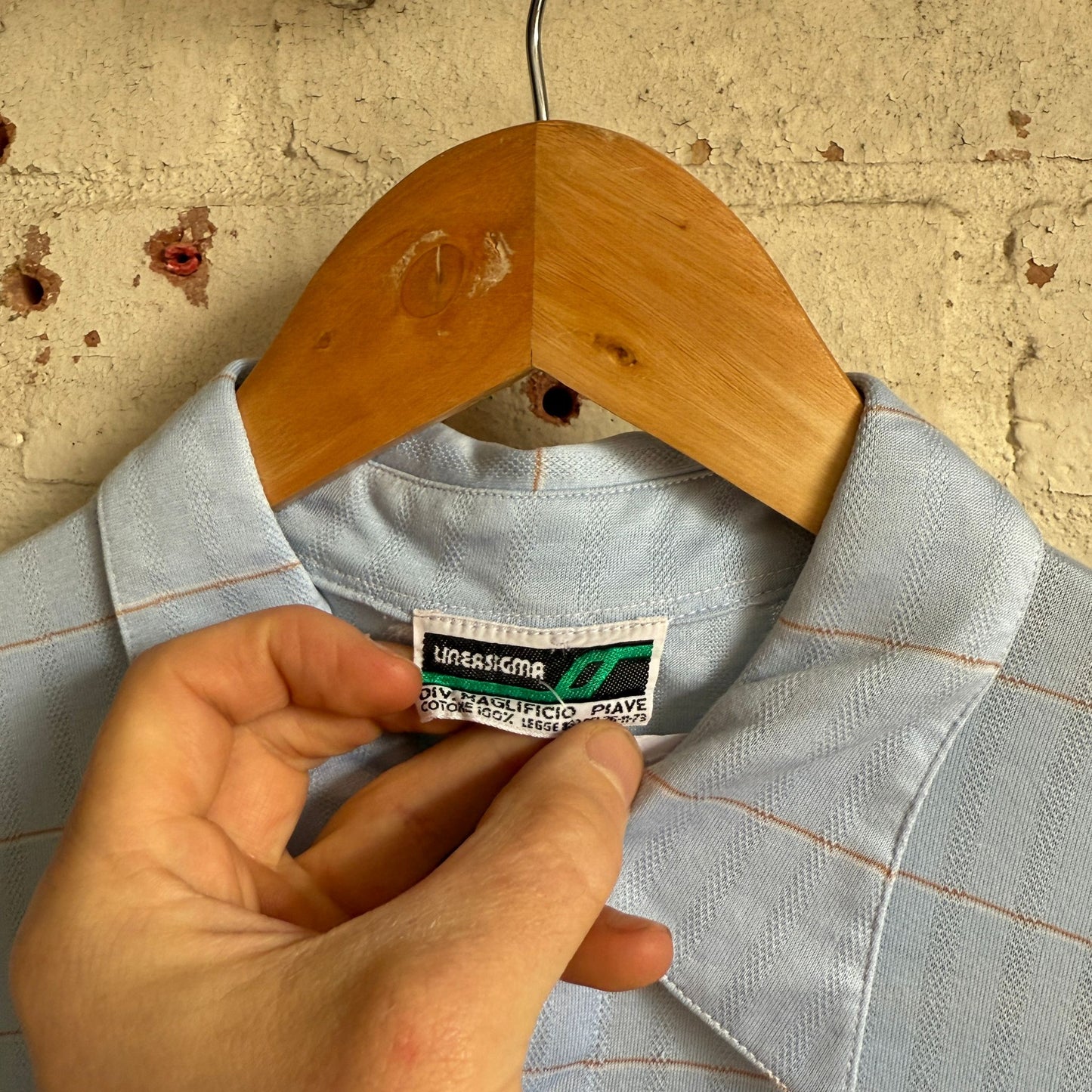 1970s Italian Blue Pocket Polo Shirt