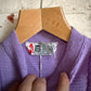 1960s Purple Knitted Patterned Cardigan Jumper