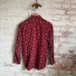 1970s Red Patterned Popper Shirt