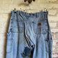 1980s Blue Carhartt Patchwork Denim Work Jeans