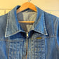 1970s Blue Denim Zip Trucker Jacket