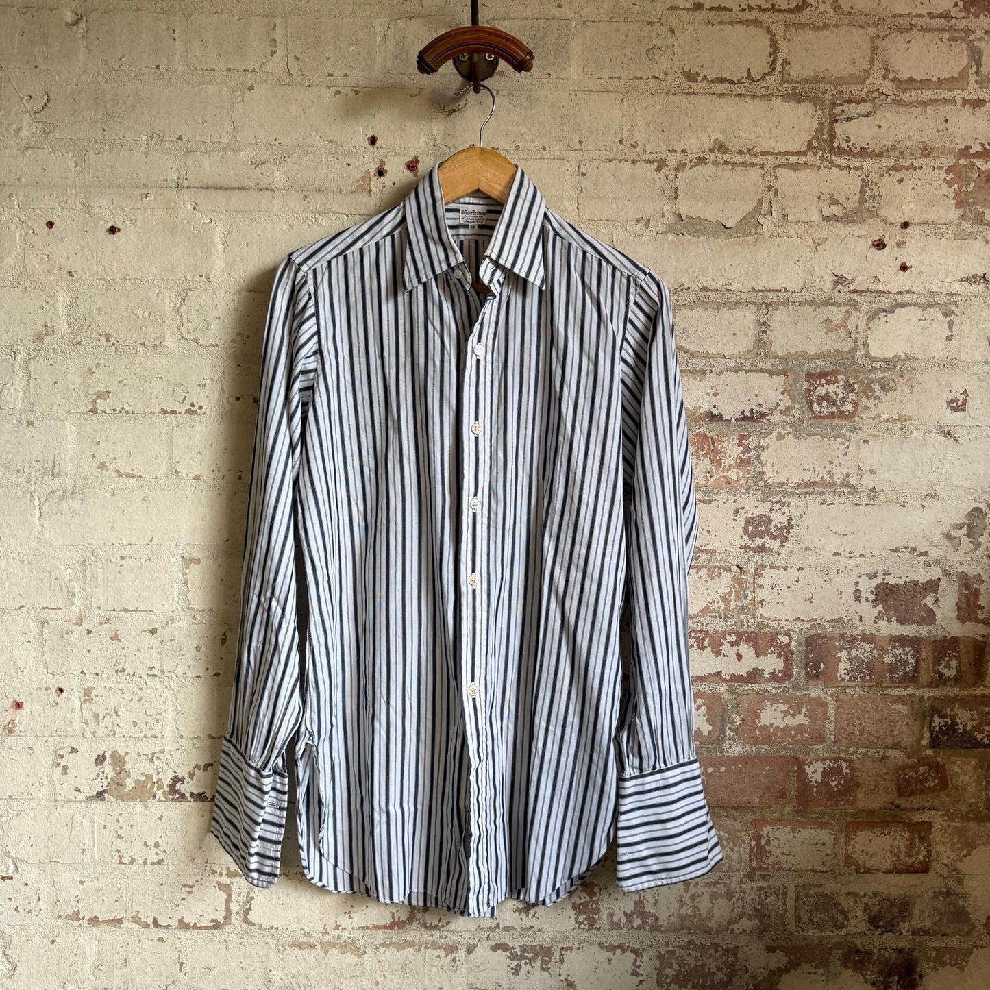 1950s British Striped Formal Shirt