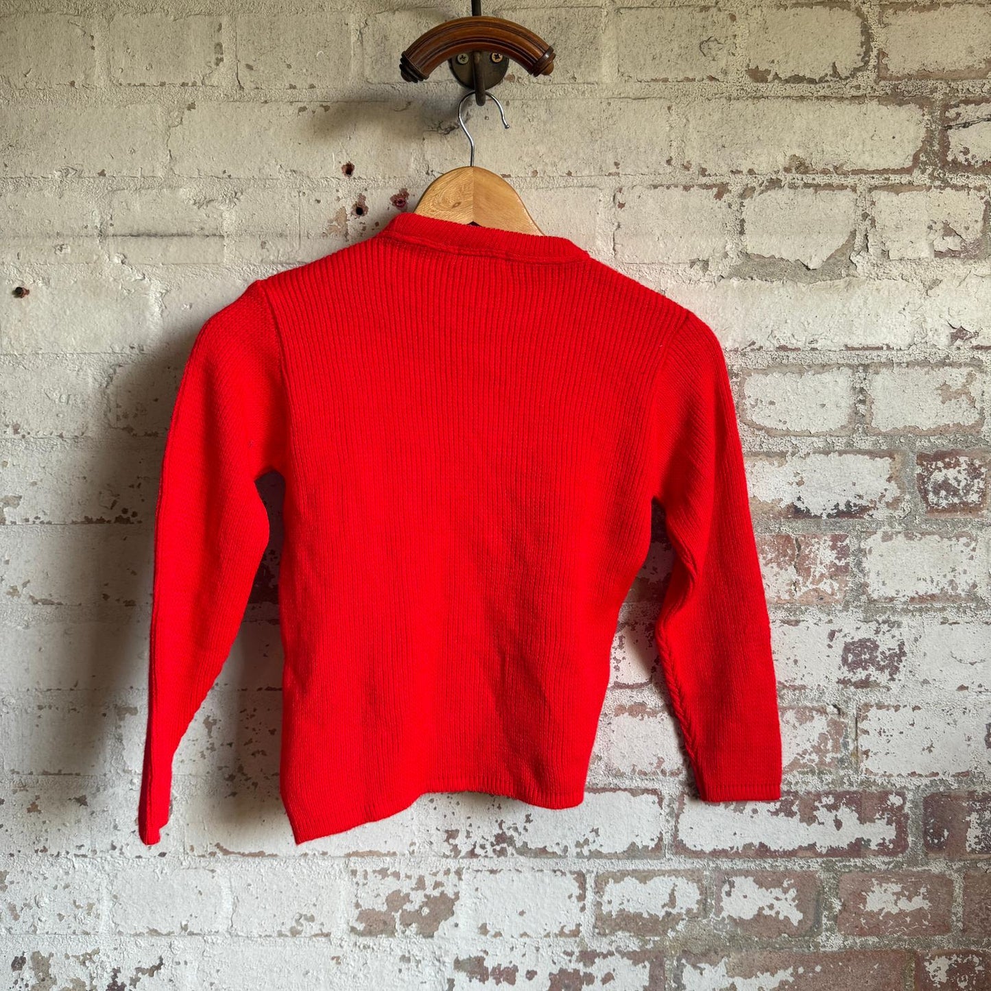 1980s Orange / Red Knitted Jumper