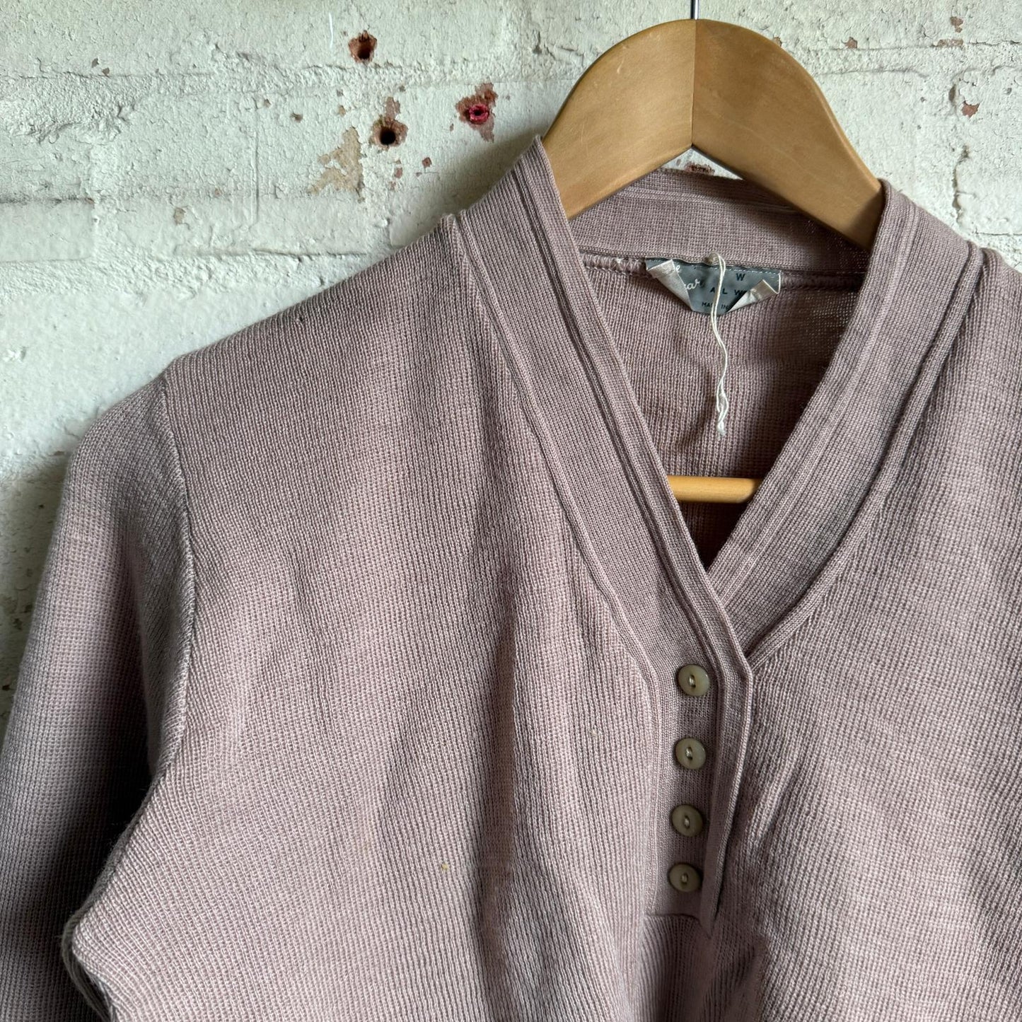 1950s Dark Beige Knitted Button Cardigan Jumper