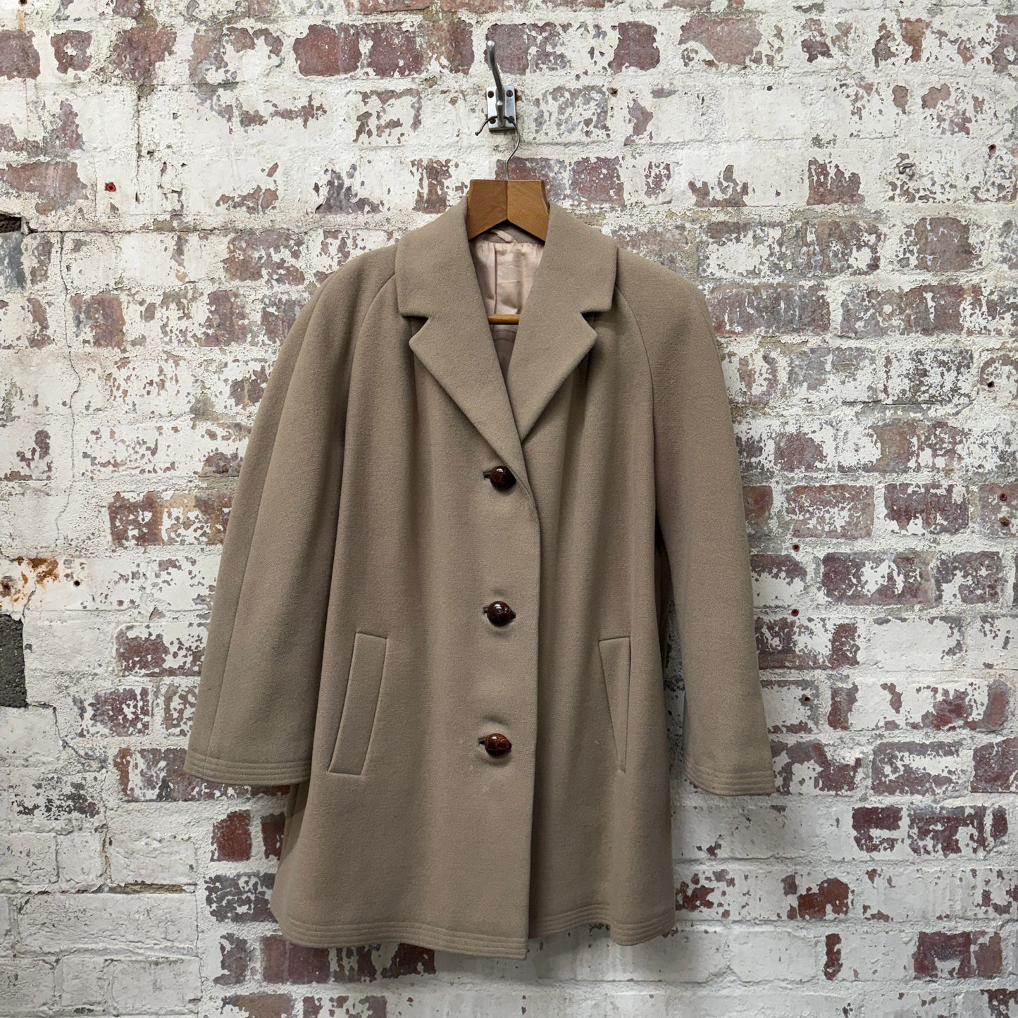 1950s Cream Wool Coat