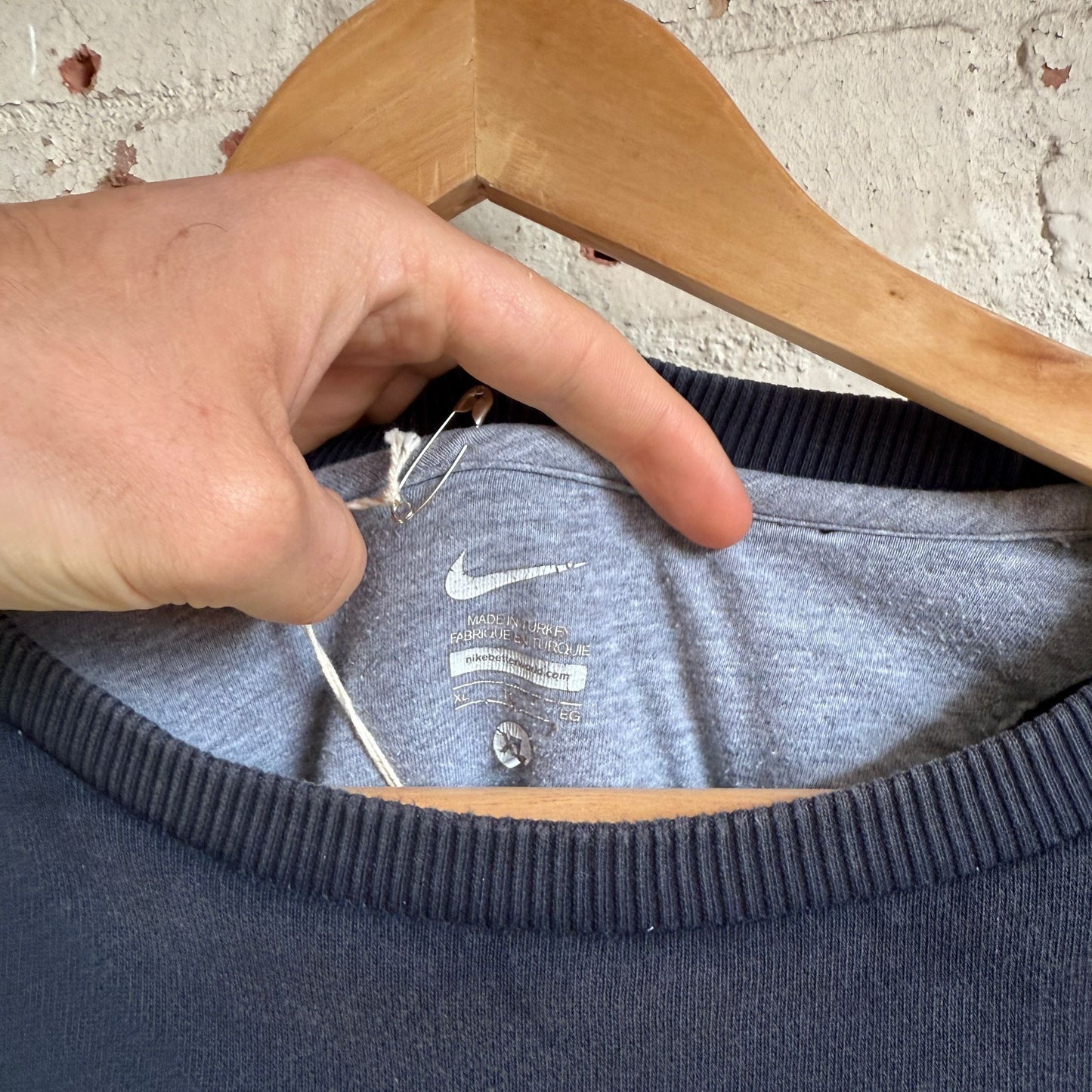 2000s Navy Distressed Nike Sweatshirt