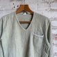 1970s Grey Towelling Pocket Jumper