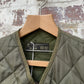 1970s Green Military Padded Puffer Gilet Jacket