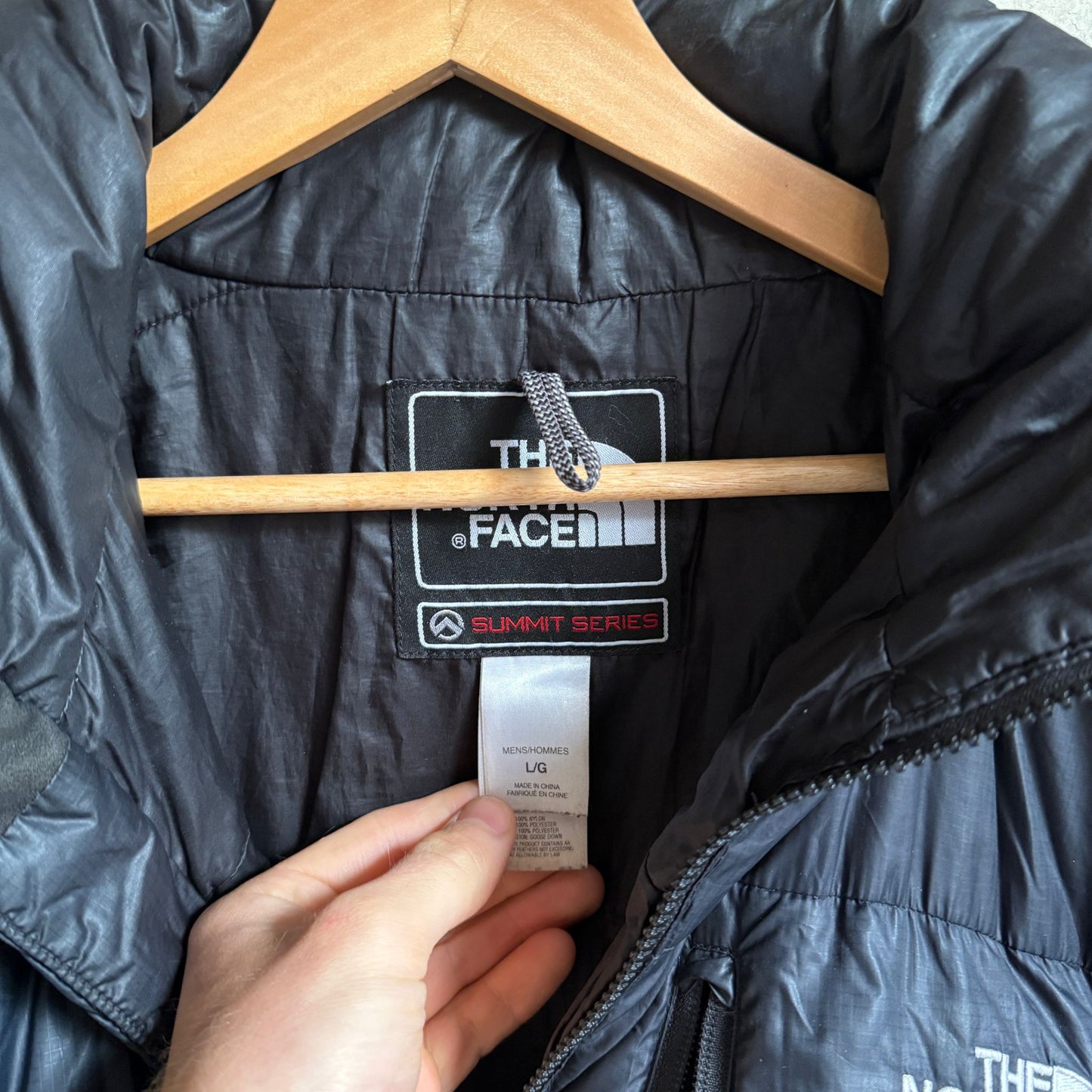 1990s Black North Face TNF Puffer Jacket Coat