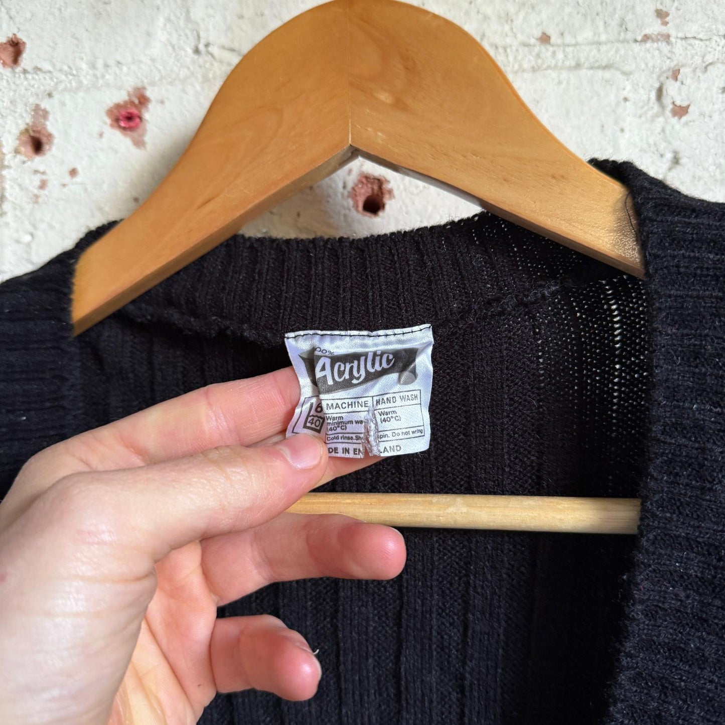 1970s Black Knitted Tank Top Sweater Vest Jumper