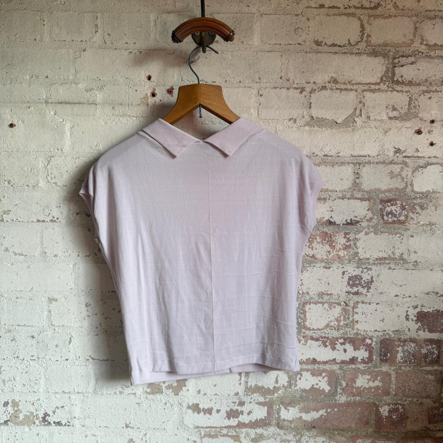 1960s British Pink Polo Shirt Blouse