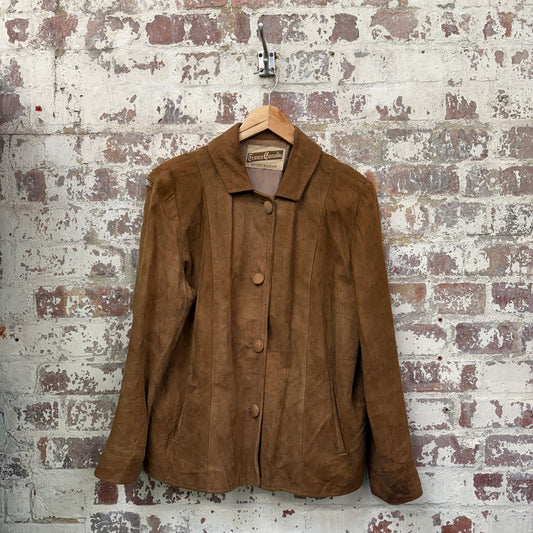 1960s Brown Canadian Suede Leather Jacket