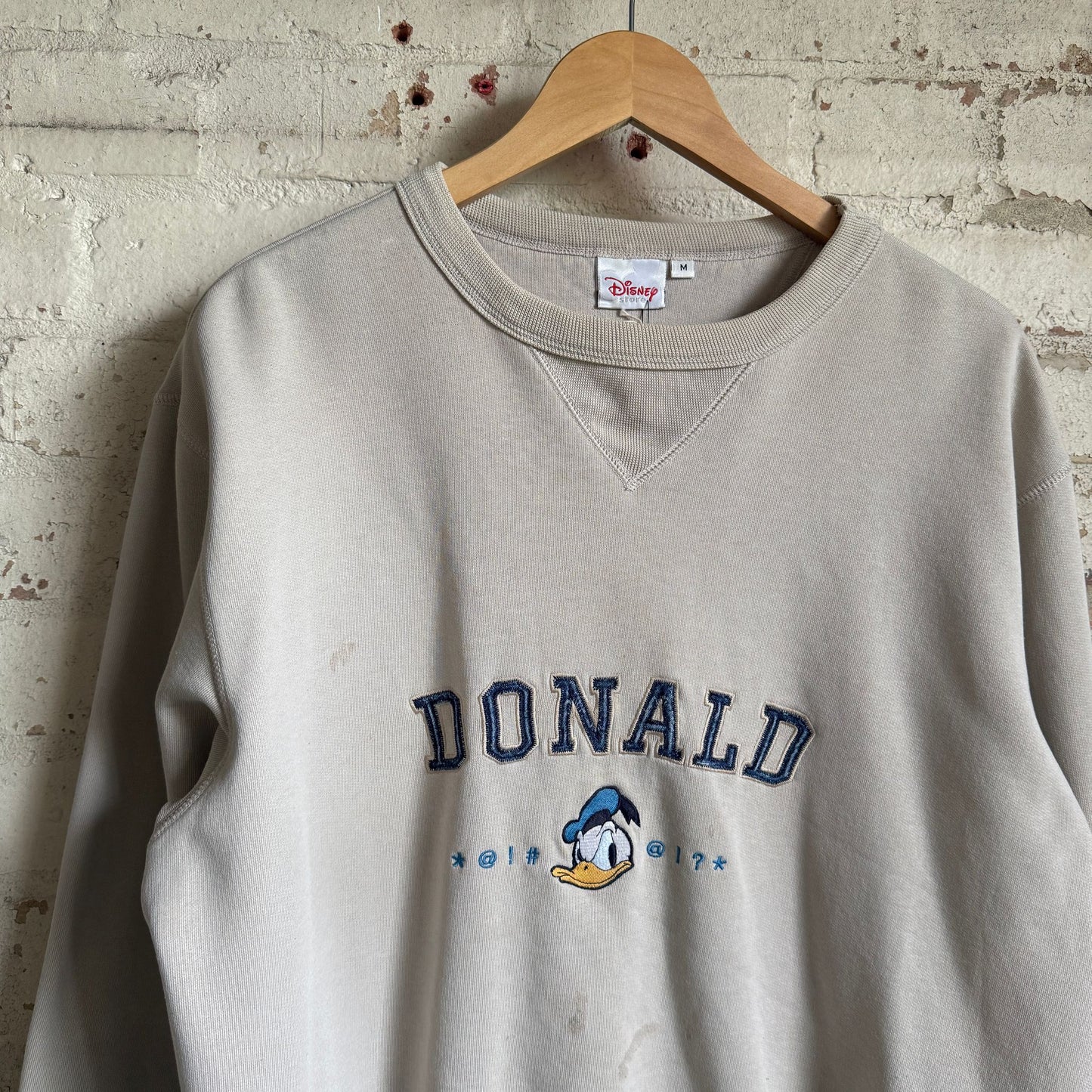 1990s Beige Donald Duck Disney Sweatshirt
