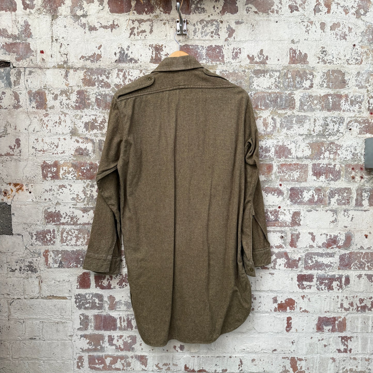 1950s British Military Wool Smock Shirt
