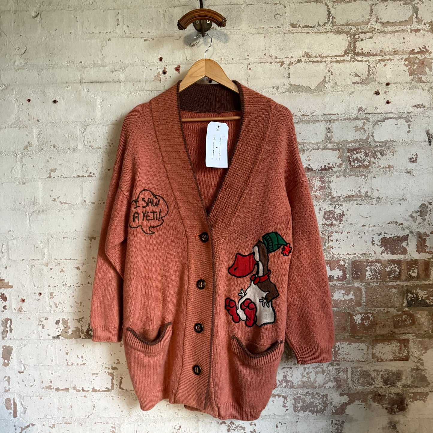 1980s JC Decastlebajac Iceberg Knitted Cartoon Cardigan Jumper