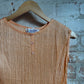 1960s British Rayon Orange Vest Blouse