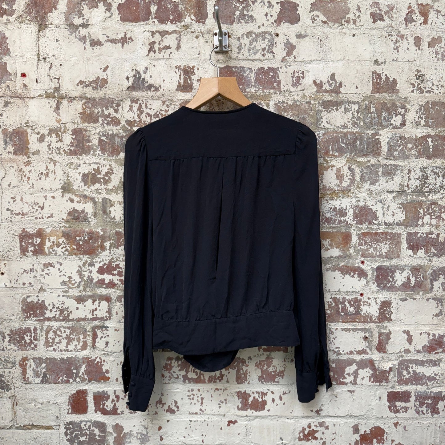 Black Silk Jasper Conrad Blouse Top