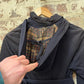 1930s 1940s Navy Gaberdine Belted Mac Jacket
