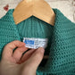 1960s Dark Turquoise Knitted Cardigan Jumper