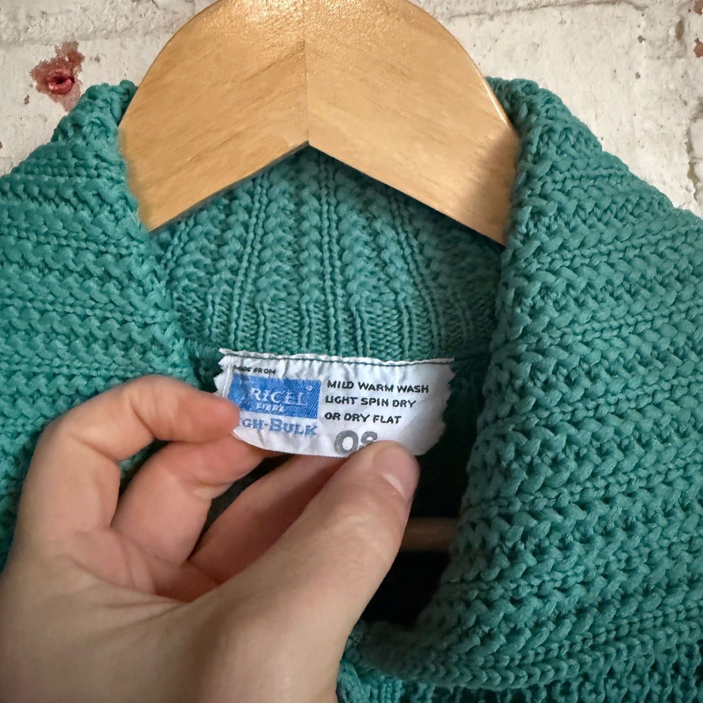 1960s Dark Turquoise Knitted Cardigan Jumper