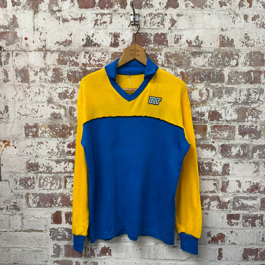 1970s Yellow and Blue NR Sports Shirt