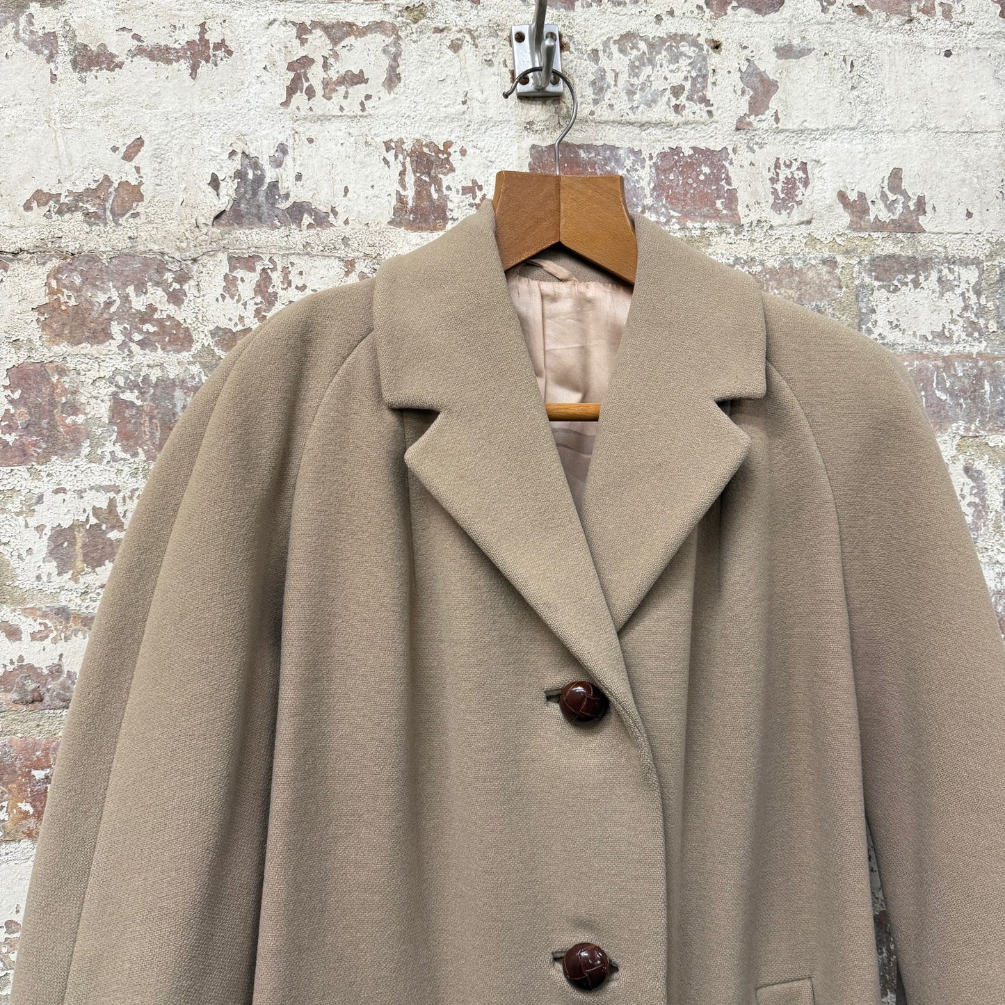 1950s Cream Wool Coat