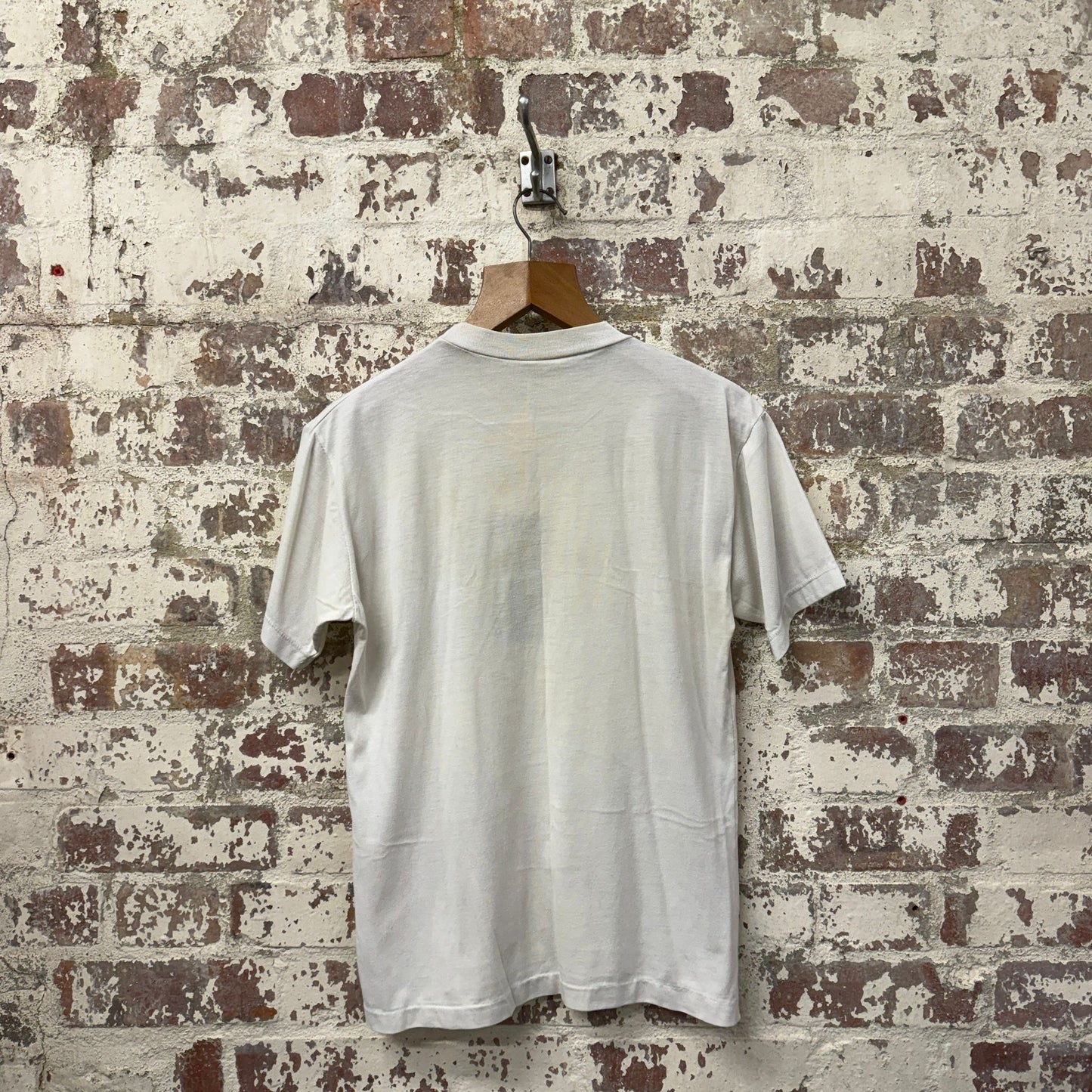 1980s 1986 White Status Quo Graphic Band T-shirt