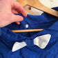 1960s Navy Blue Bow Tie Cotton rayon T-Shirt Top