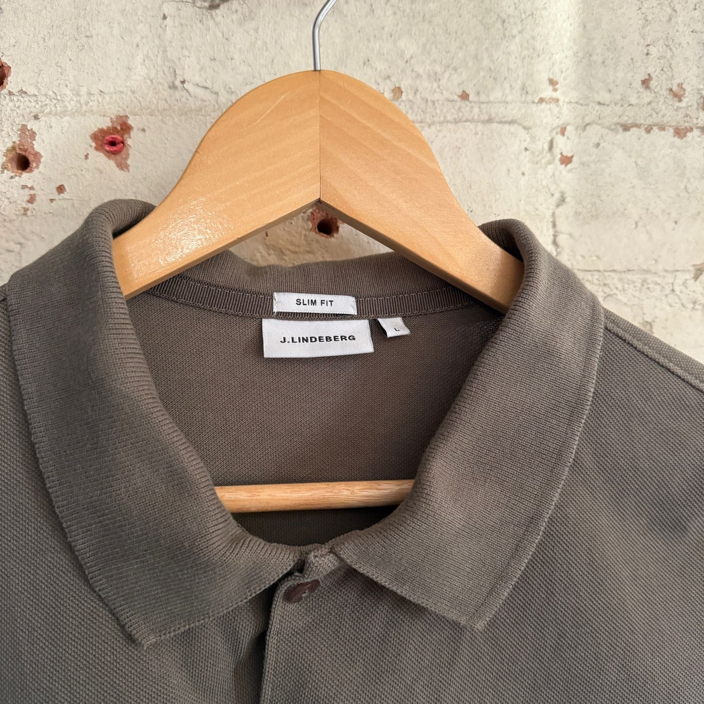 Brown J Lindeberg Golf Polo Shirt Top