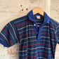 1970s Navy British Striped Polo Shirt