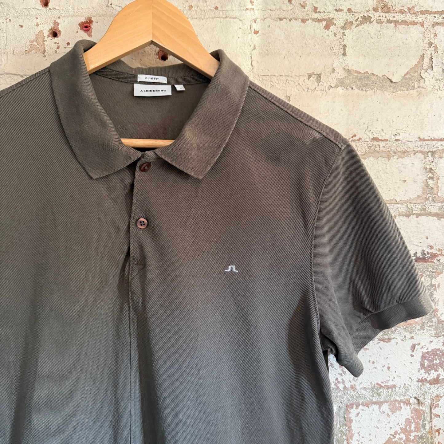 Brown J Lindeberg Golf Polo Shirt Top