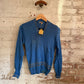 1940s Blue Wool Dead Stock Knitted Jumper