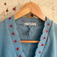 1940s Baby Blue Knitted British Cardigan Jumper