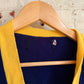 1970s Navy Knitted College Style Cardigan Jumper
