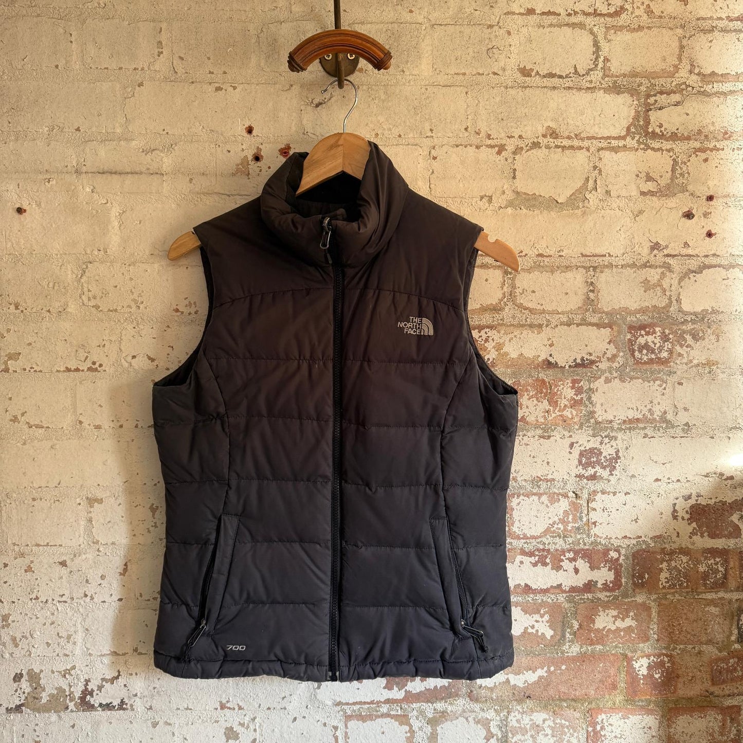 2000s Black The North Face Puffer Gilet Jacket