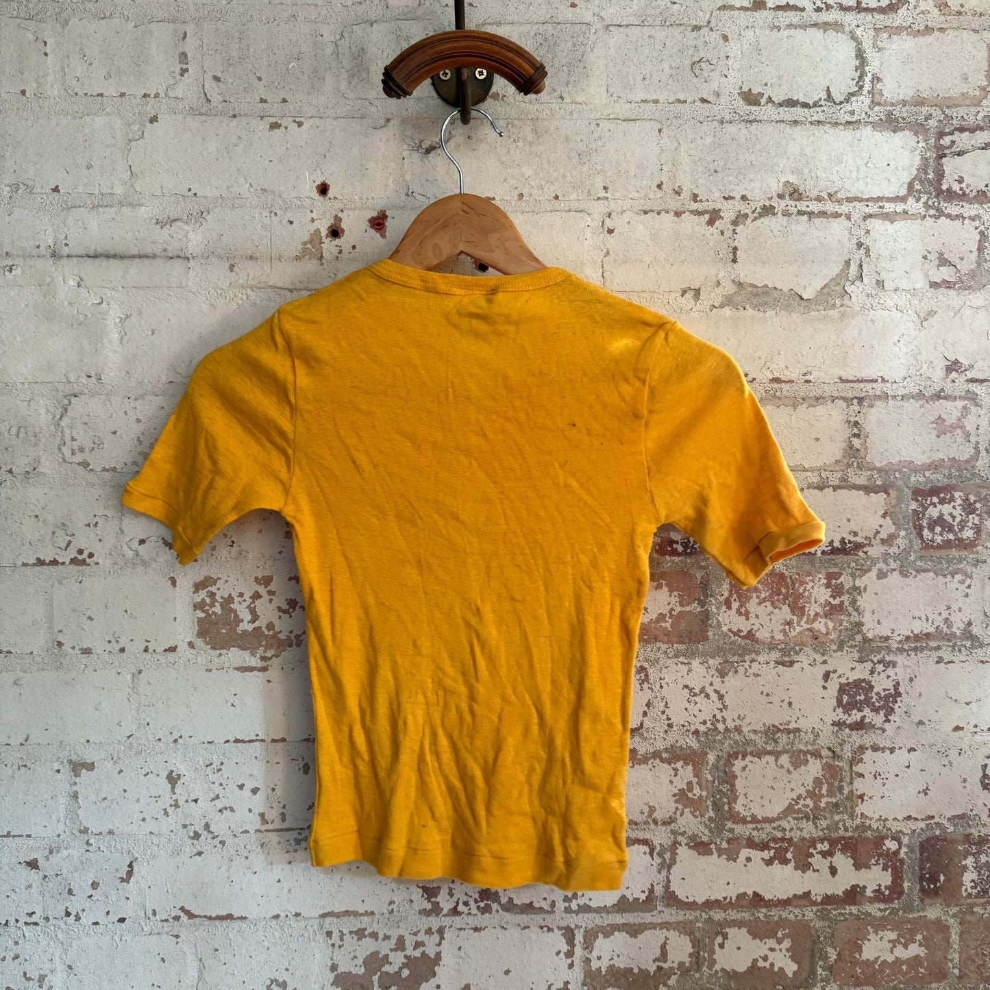 1970s Mustard Cotton Blank T-shirt
