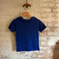 1960s Navy Blue Bow Tie Cotton rayon T-Shirt Top