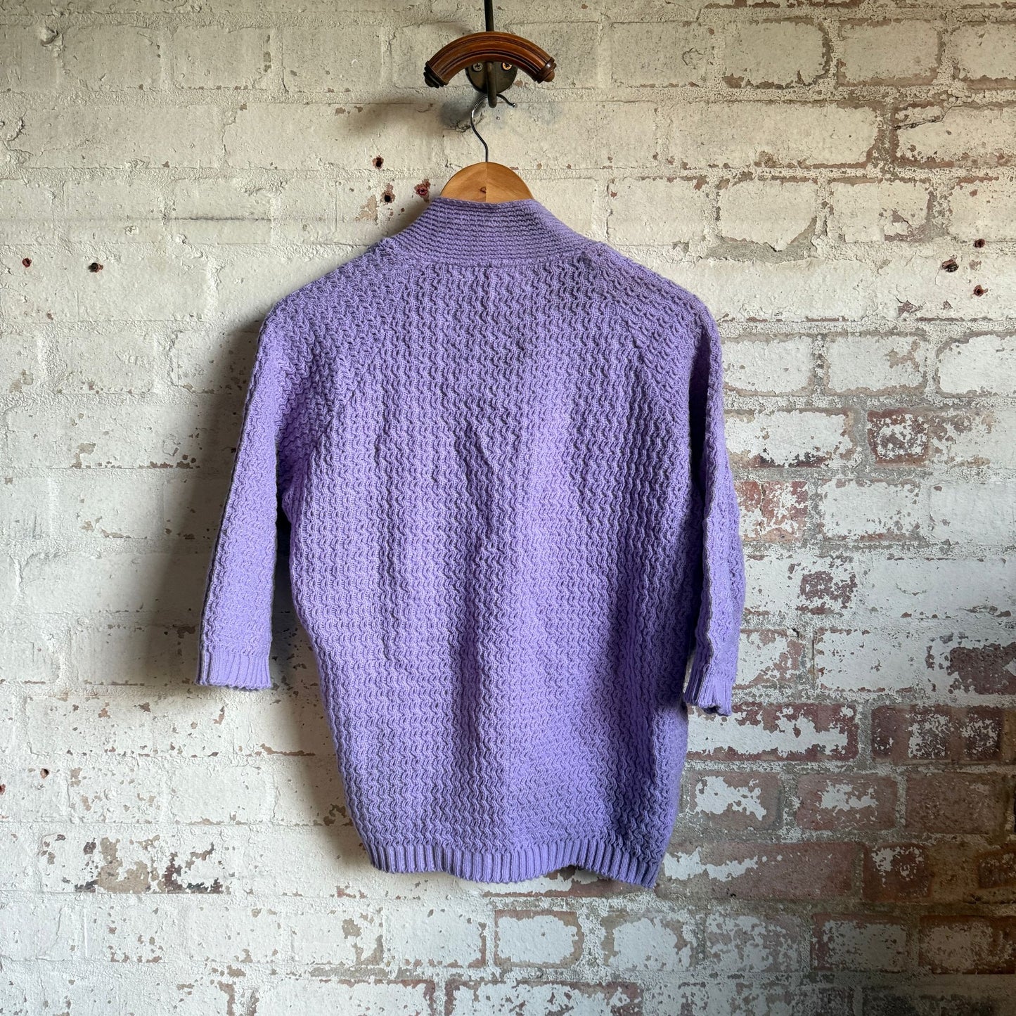 1960s Purple Knitted Cardigan Jumper