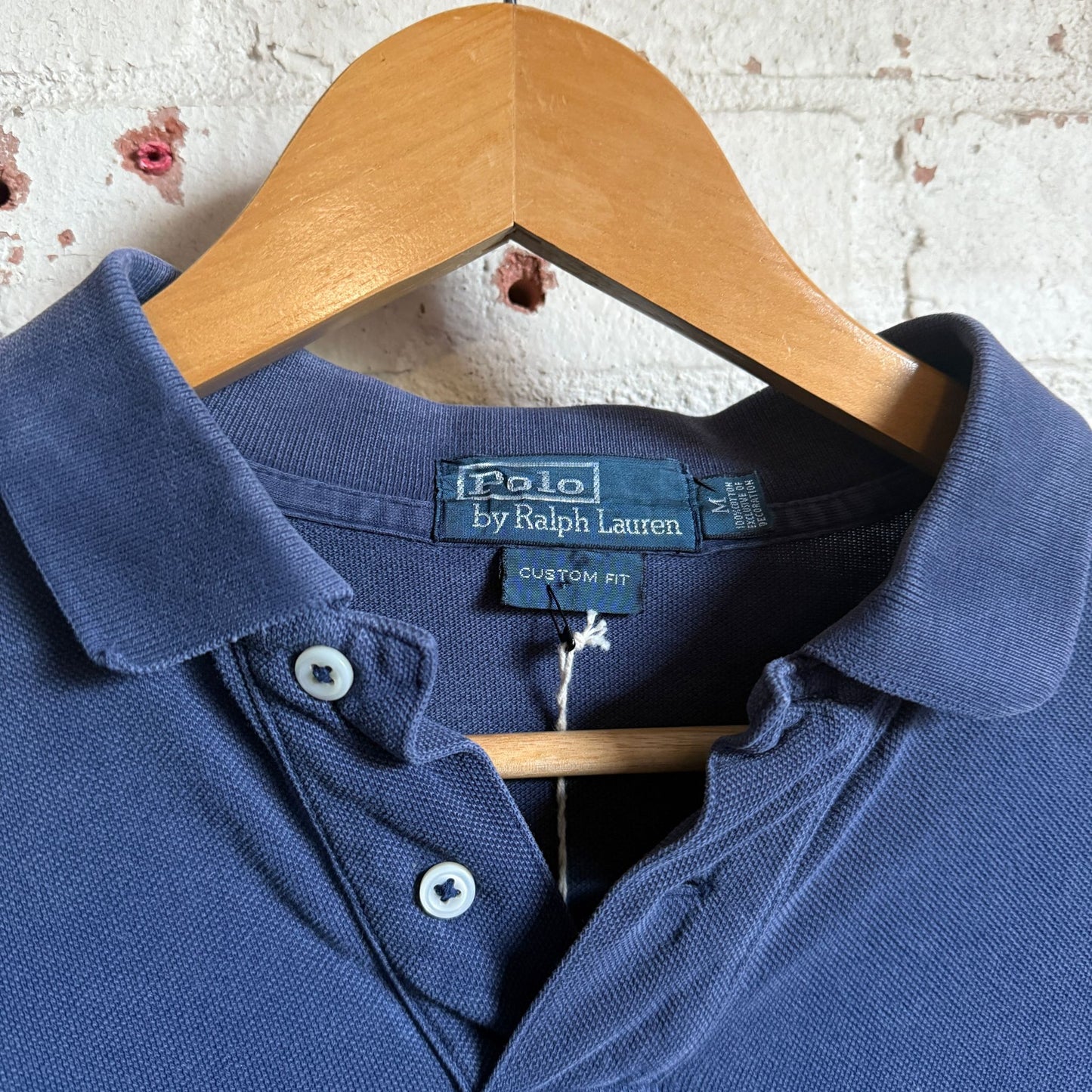 1990s Navy Ralph Lauren Long Sleeve Polo Shirt