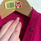 1960s Burgundy Knitted Unusual Button Cardigan Jumper