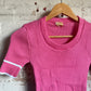 1970s Pink Knitted T-Shirt Top